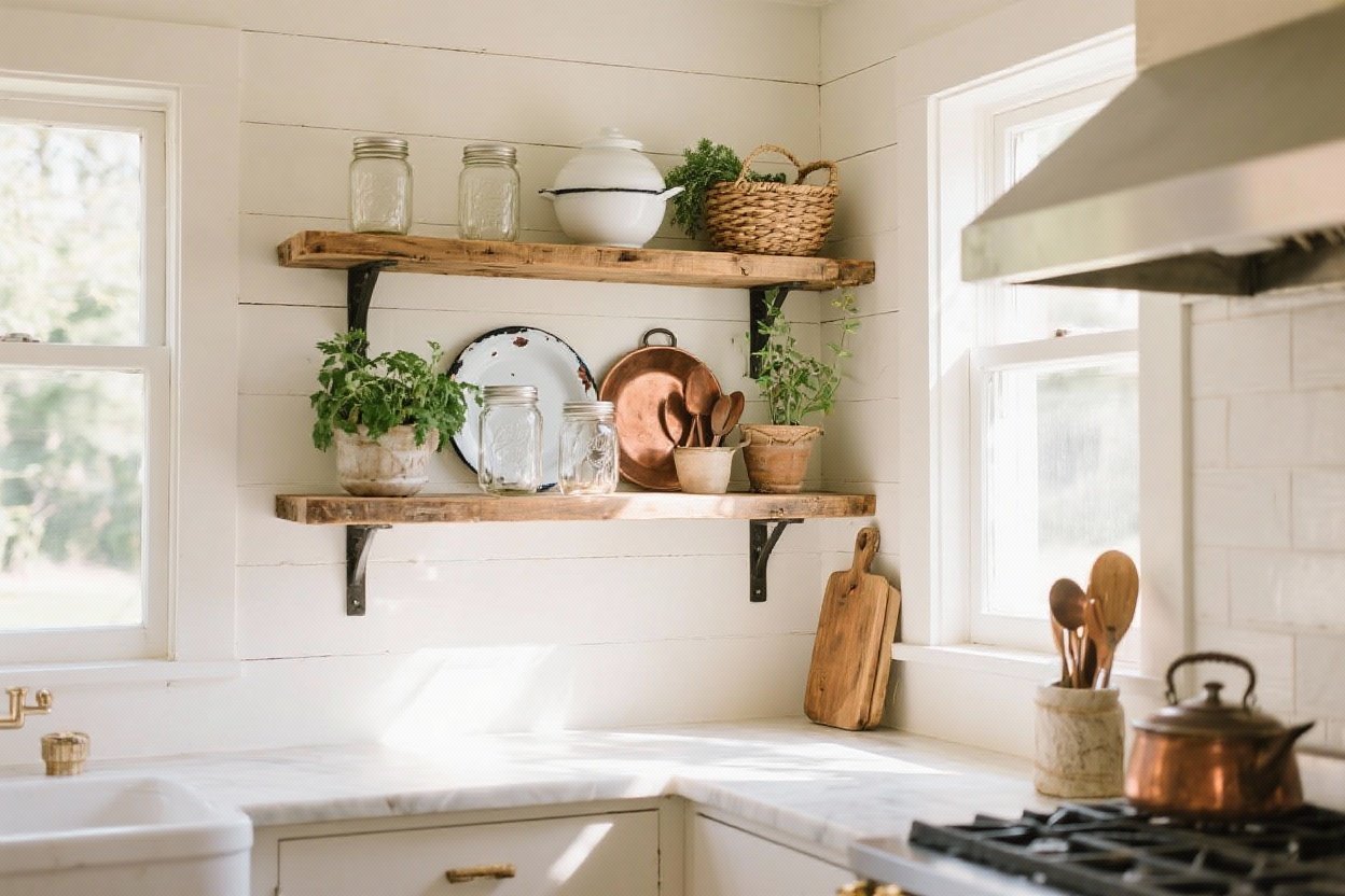 Diy Rustic Shelves for a Farmhouse Kitchen You’ll Want to Show Off