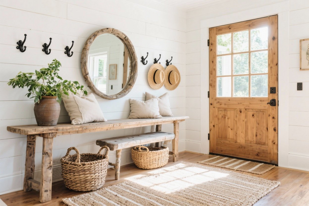 Farmhouse Entryway Ideas to Welcome Guests That Feel Instantly Homey