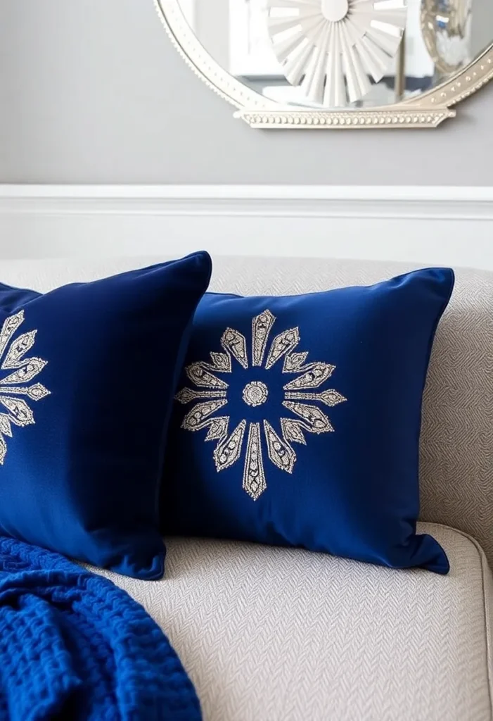 Metallic Accent Pillows
