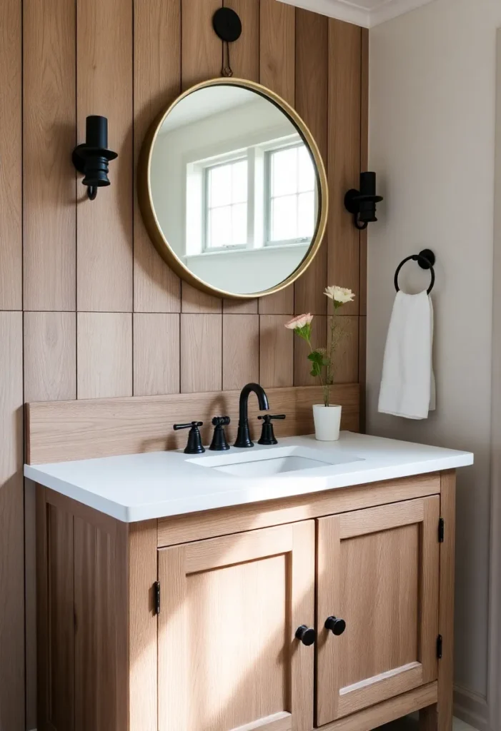 Weathered Wood Vanity Glow-Up