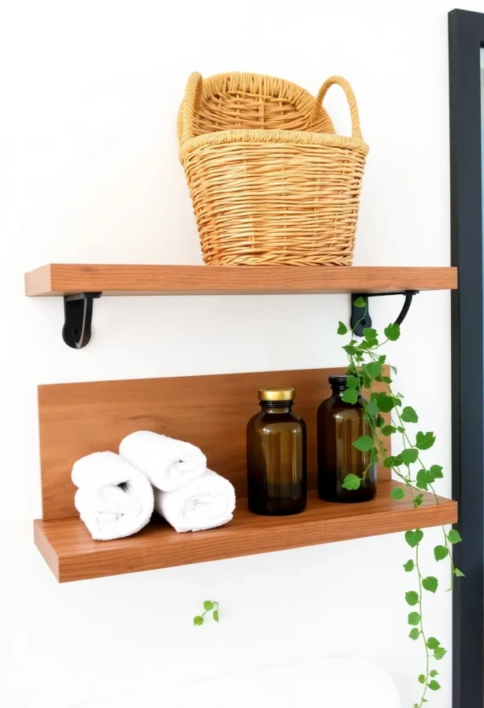 Open Shelving With Baskets And Jars