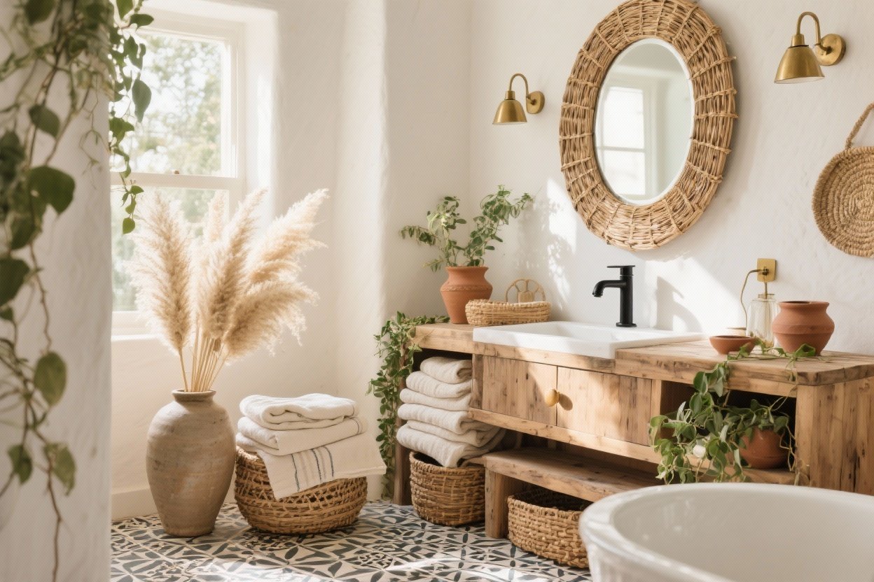 5 Stylish Boho Bathroom Styling Ideas You’ll Want to Steal