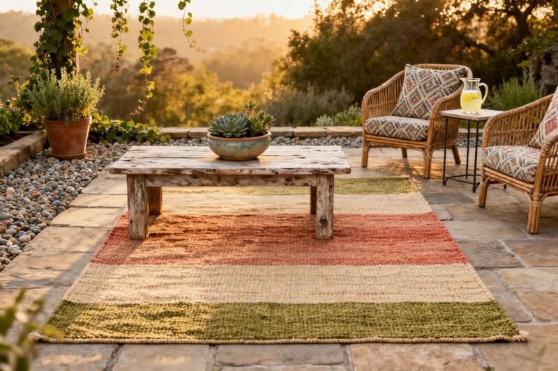 How To Style Outdoor Rugs
