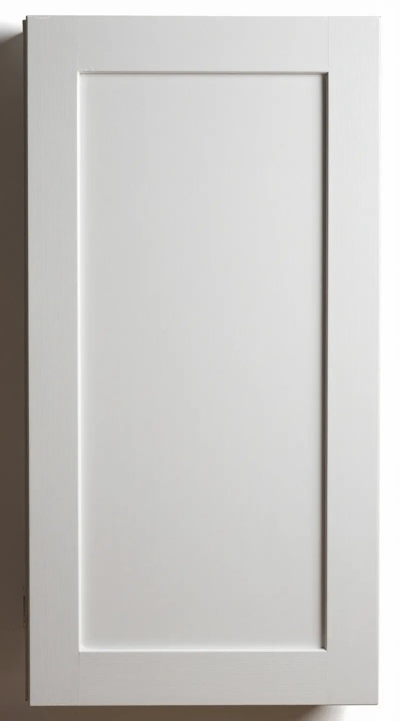 single cabinet door with bonding primer half-applied